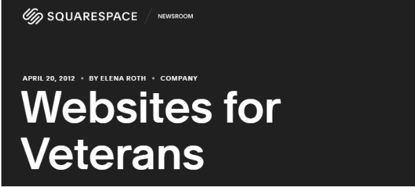 Squarespace Military Discount - Helping Veterans
