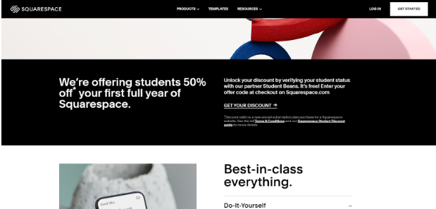 Squarespace Student Discount